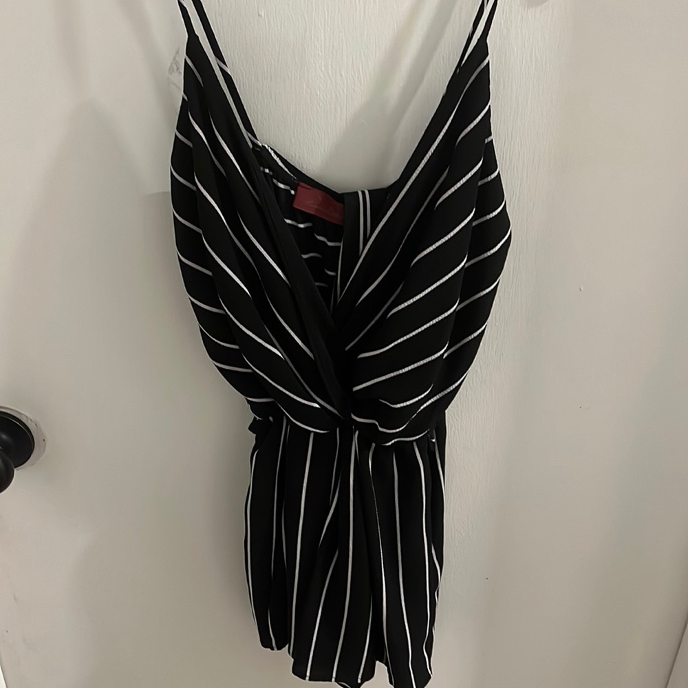 Black and white romper